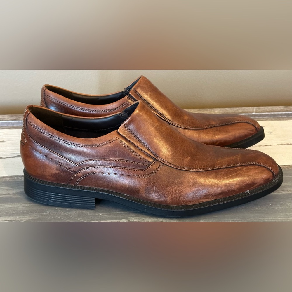 Rockport TruTech Loafer Men's Variegated Brown DP Business Bike Toe with box